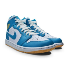 Jordan Air 1 Mid Shoes White/Light Blue