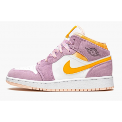 Jordan 1 Mid SE GS Arctic Pink University Gold